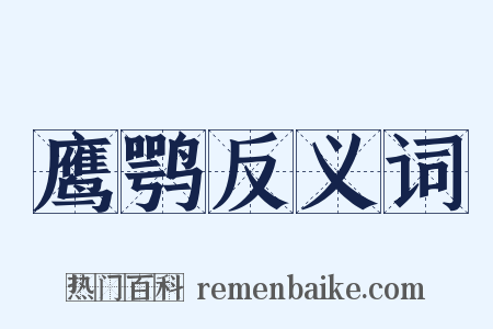 鹰鹗反义词是什么意思的图片
